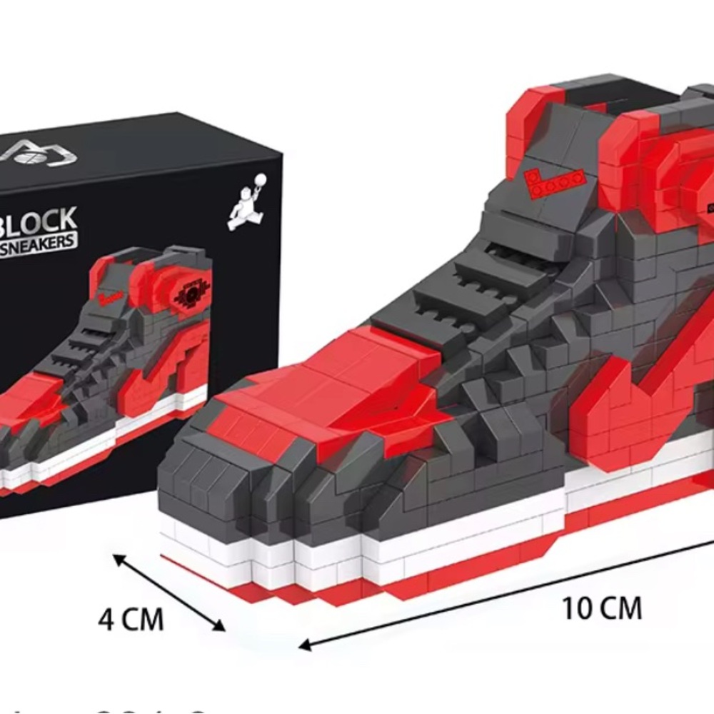Red and Black Block Sneakers Toy